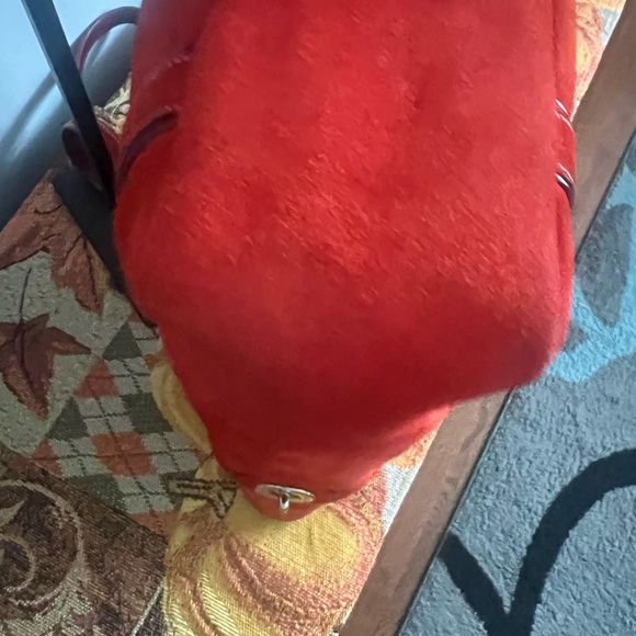 Coach Burnt Orange Suede Patent Trim Lunch Gallery Tote Bag - Picture 12 of 17